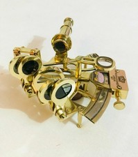 Ancien instrument de travail allemand de collection Sextant en laiton 4" marine