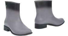 NEW MELISSA Moon Dust Black Grey Ombre Ankle PVC Rubber Rain Boots Shoes  US 6