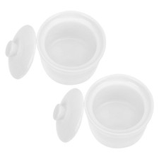  2 Pcs Bol A Soupe Avec Couvercle Casserole En Céramique Soupière Blanche