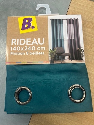 Rideau percy bleu canard - rideau,