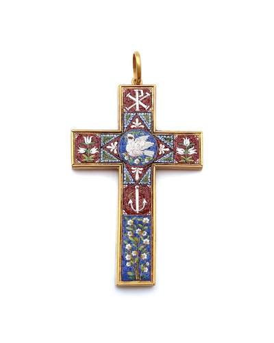 Croix micro mosaïque grand - croix, micro-mosaïque