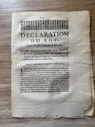 Déclaration roy paris - déclaration,