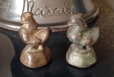 Lot de 2 Poids à opium ancien