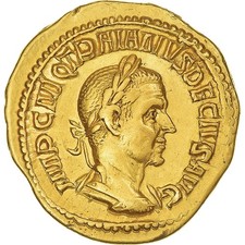 Trajan Dèce, Aureus, 249-251, Rome, Or, TTB, RIC:22