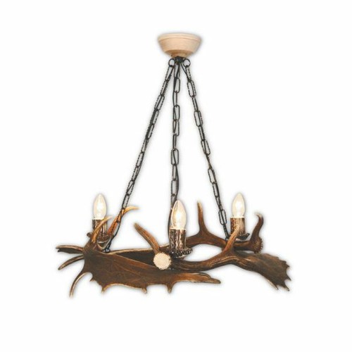 Lustre avec vrai bois daim - bois,