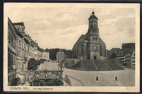 Carte postale schwäb hall - schwäb.,