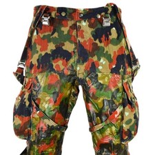 ?? Pantalon ALPENFLAGE – Armée suisse, bretelles, cargos multipoches