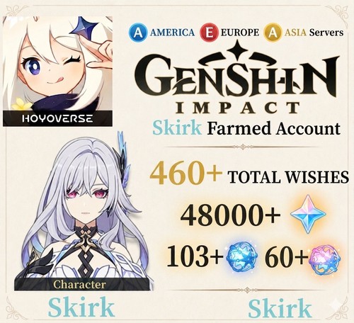 Compte genshin impact 460 - compte, 460+