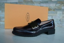 Tods Mort S Taille 36 Mocassins Chaussures Basses Slip-Ons Acajou Neuf Autrefois
