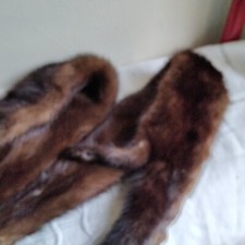 ANCIEN  COL OU STYLE ECHARPE EN FOURRURE  DE VISON VÉRITABLE