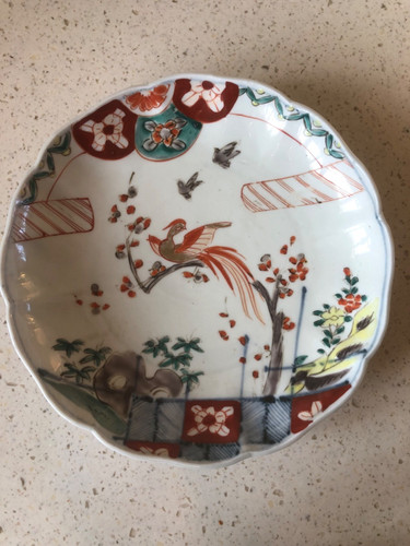Antique porcelain plate - porcelain,