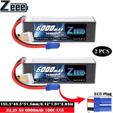 2x Zeee 22.2V 6S Lipo Battery
