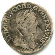 Louis XIIII , 1/12 écu argent 1642 A n°1973