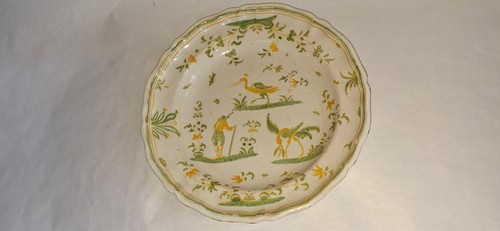 Plat ancien moustier xviiiè - plat,
