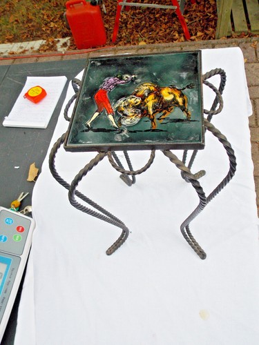 Ancien porte plante - plante, fer