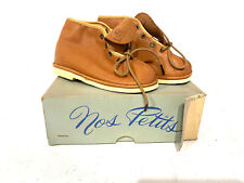 Anciennes Chaussures enfant cuir Nos Petits 1950 neuve de stock