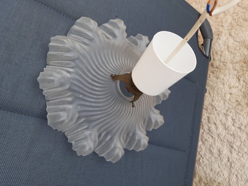 Ancien plafonnier opaline - ancien,