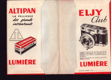 POCHETTE PHOTO LUMIERE "Pellicule ALTIPAN / Appareil photo ELJY" illustrée 1950