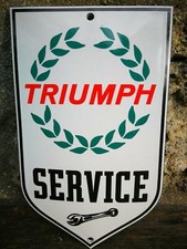 Plaque émaillée Triumph Enamel  Sign no Saab  Jaguar Lotus Austin Healey Mg
