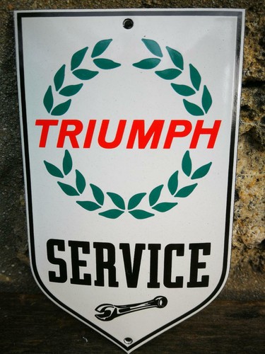 Plaque émaillée triumph - émaillée,