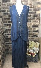 VINTAGE CPX By Mimi "ALL YOU NEED" Women's size LARGE 2 PC Vest Skirt Set NWT BF