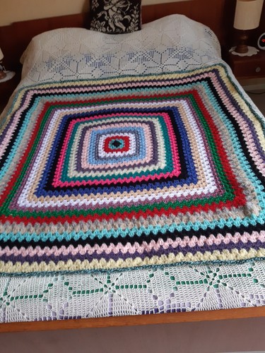 Plaid vintage crochet en - au,