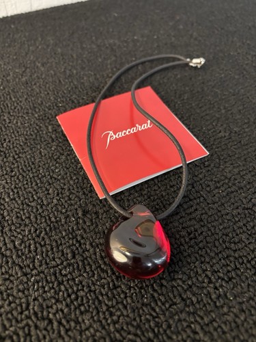 Collier galet rouge cristal - rouge, en
