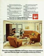 Publicité Advertising 1120  1973  magasin Meubles Mobilier de France    salon