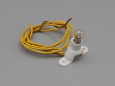 Douille E5 sur socle 2 pieds blanc avec ampoule et fils souples