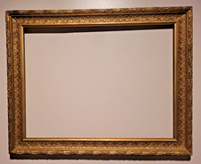 CADRE ANCIEN BOIS STUC DORÉ 38,5 cm x 49,5 cm FEUILLURE 42,5 cm x 31,8 cm