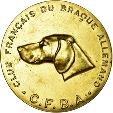 [#715625] Francja, Medal, Chiens, Club Français du Braque Allemand, Undated, MS(