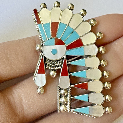 Zuni kachina dancer - zuni, pendant