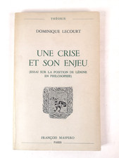 DOMINIQUE LECOURT, UNE CRISE ET SON ENJEU, FRANÇOIS MASPERO, 1973 -c1