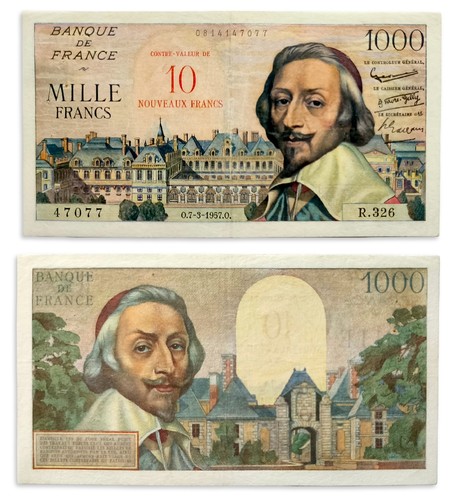 Francs 1957 france - 10,