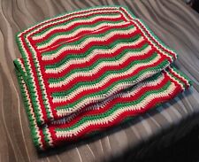  Ancien napperon - dessus de canape tricot crochet Vintage 70s  granny square N2