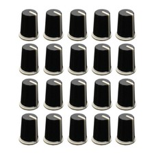 20pcs noir rotatif bouton - noir,