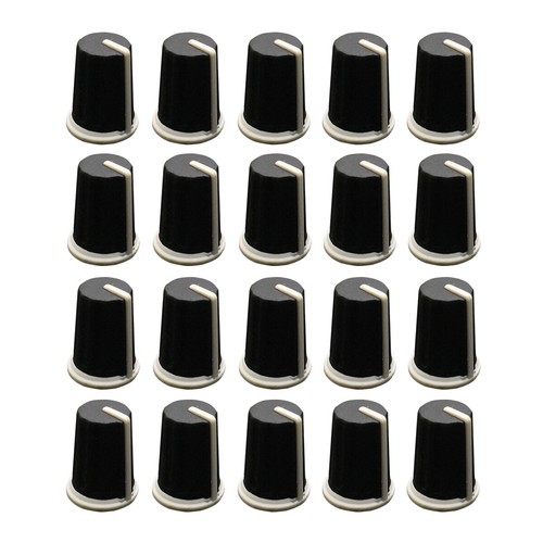 20pcs noir rotatif bouton - noir,