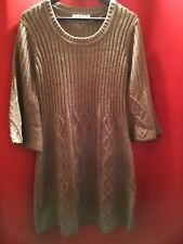 Robe pull originale marron clair taille L marque Yessica