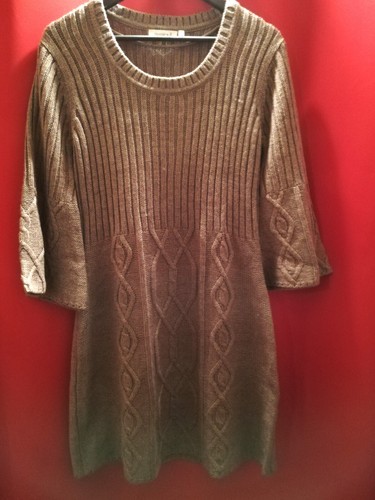 Robe pull originale marron