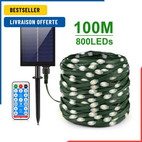 Guirlande solaire led cuir - solaire, en