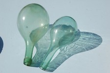  bouteille ancienne en verre soufflé de forme ovale