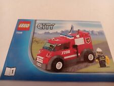 Lego 7208 City notice montage 2 camions pompiers grande échelle camionnette 1/43
