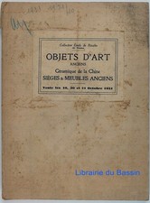 Collection Emile de Ricqlès 2e vente Objets d'art anciens Céramique Chine 1931