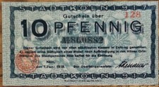 Billet Allemagne 10 pfennig 11/1920 Köln Gra K30