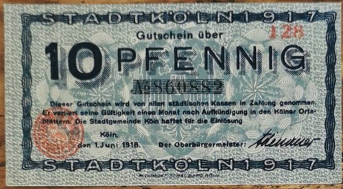 Billet allemagne pfennig - billet, 10