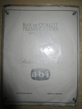 BAS NYLON VINTAGE- SEAMLESS STOCKINGS - A.B.I  - BEIGE - T 4