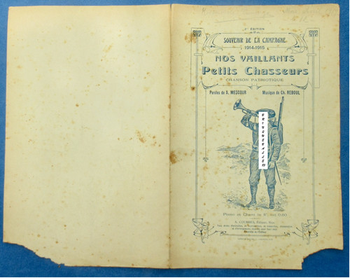 Militaria wwi alpins partition - militaria,