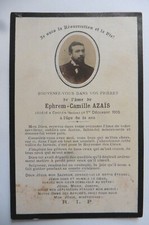 Carte mortuaire faire-part décès Ephrem-Camille Azaïs Cholon Saigon 1905 Indochi