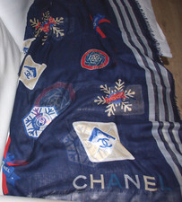 CHANEL SUPERBE GRANDE ÈTOLE COLLECTION COCO SNOW  31 RUE CAMBON CACHEMIRE + SOIE