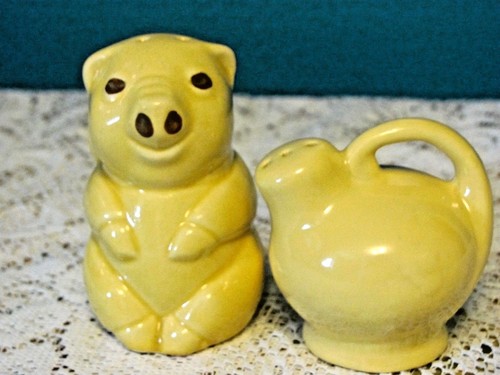 Vintage yellow pig - vintage,